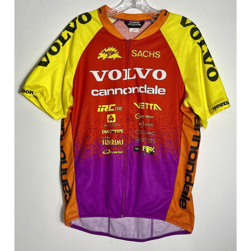 Vintage Cannondale MTB Jersey Made In USA Size XL Fox Volvo Dia-compe OGK